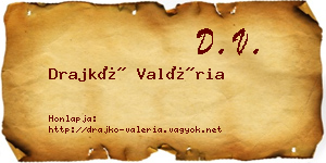 Drajkó Valéria névjegykártya